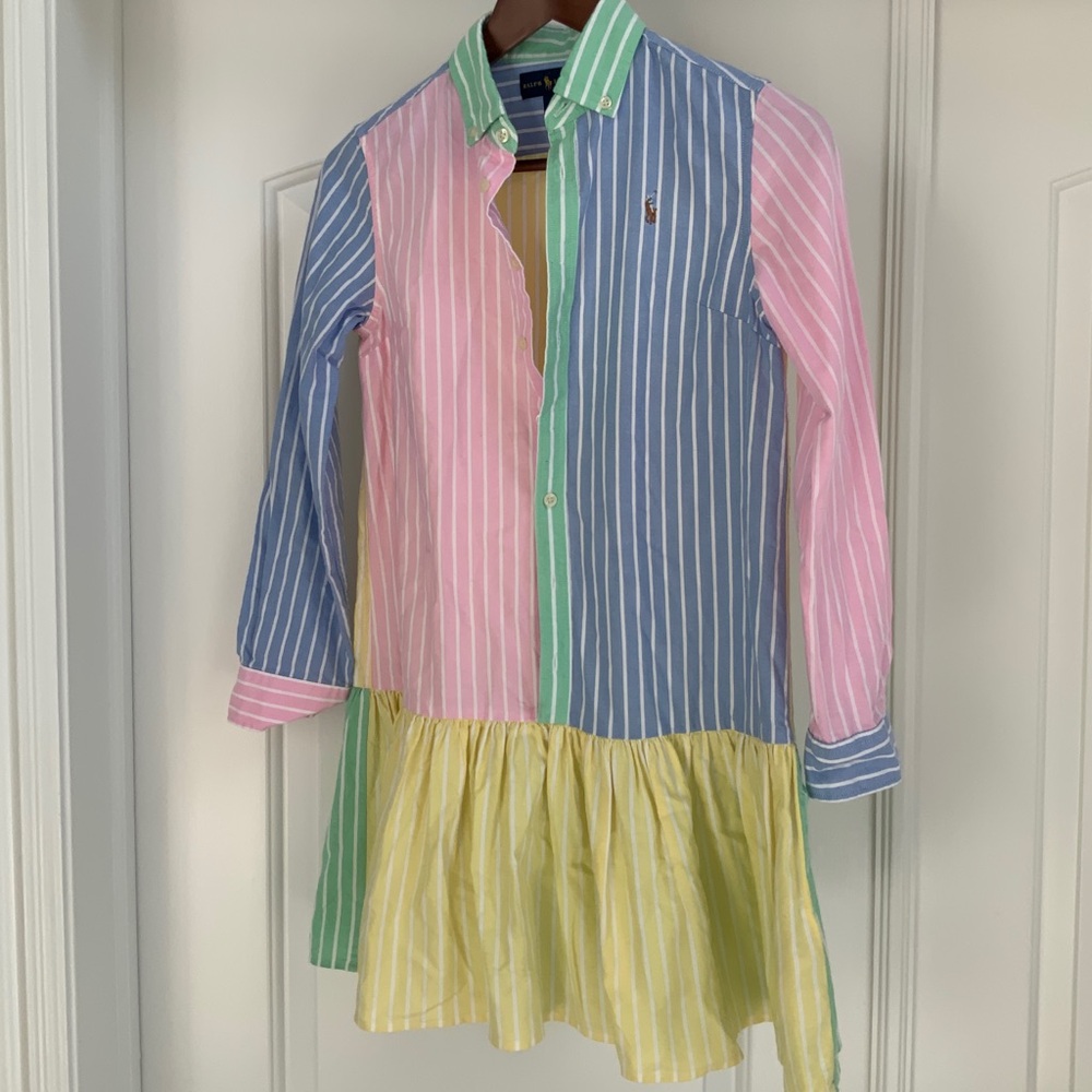 RALPH LAUREN
Polo Girls' Oxford Fun Shirtdress - Big Kid In Multi - Picture 2 of 2